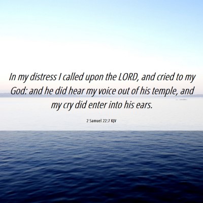 Picture 06 - 2 Samuel 22:7 KJV - In my distress I called upon the LORD, and cried - Bible Verse Picture