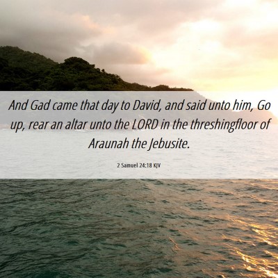 Picture 06 - 2 Samuel 24:18 KJV - And Gad came that day to David, and said unto - Bible Verse Picture