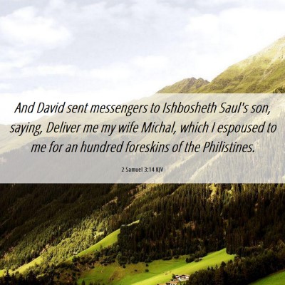 Picture 06 - 2 Samuel 3:14 KJV - And David sent messengers to Ishbosheth Saul's - Bible Verse Picture