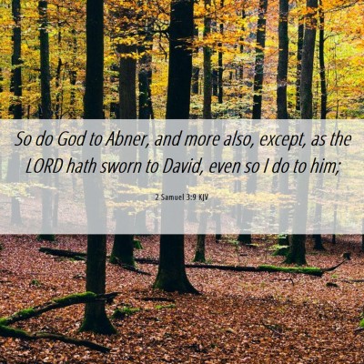 Picture 06 - 2 Samuel 3:9 KJV - So do God to Abner, and more also, except, as the - Bible Verse Picture
