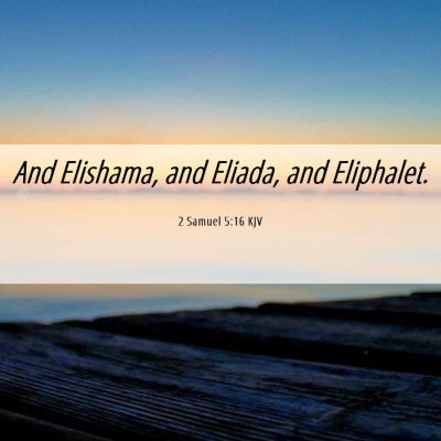 Picture 06 - 2 Samuel 5:16 KJV - And Elishama, and Eliada, and - Bible Verse Picture