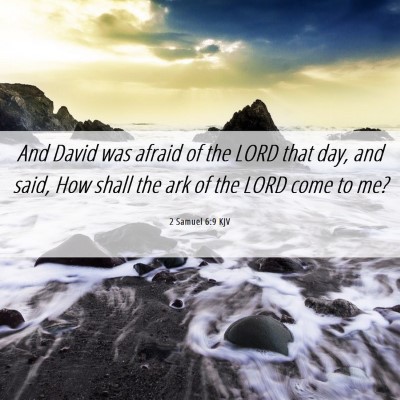 Picture 06 - 2 Samuel 6:9 KJV - And David was afraid of the LORD that day, and - Bible Verse Picture