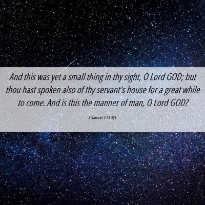 Picture 06 - 2 Samuel 7:19 KJV - And this was yet a small thing in thy sight, O - Bible Verse Picture