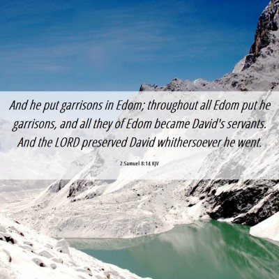 Picture 06 - 2 Samuel 8:14 KJV - And he put garrisons in Edom; throughout all Edom - Bible Verse Picture