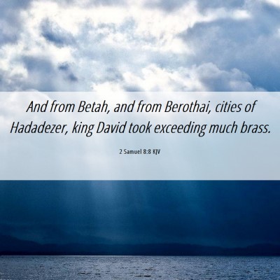 Picture 06 - 2 Samuel 8:8 KJV - And from Betah, and from Berothai, cities of - Bible Verse Picture