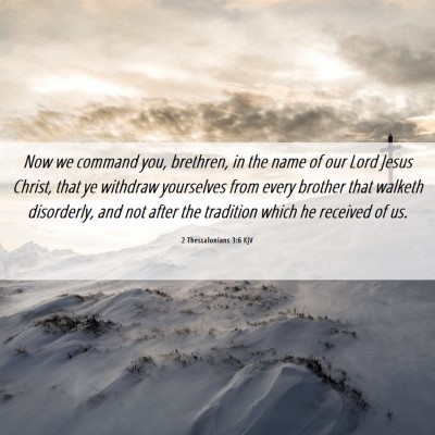Picture 06 - 2 Thessalonians 3:6 KJV - Now we command you, brethren, in the name of our - Bible Verse Picture