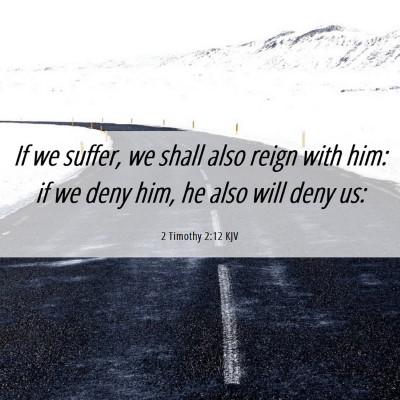 Picture 06 - 2 Timothy 2:12 KJV - If we suffer, we shall also reign with him: if we - Bible Verse Picture