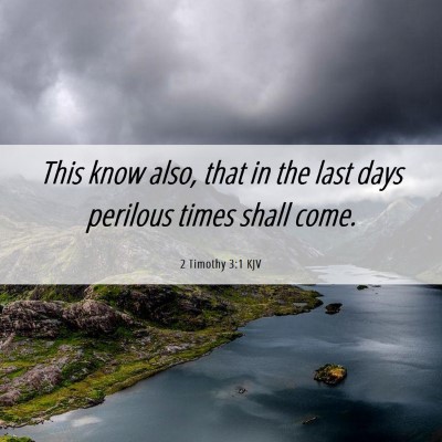 Picture 06 - 2 Timothy 3:1 KJV - This know also, that in the last days perilous - Bible Verse Picture