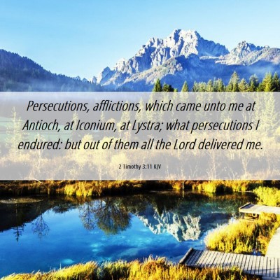Picture 06 - 2 Timothy 3:11 KJV - Persecutions, afflictions, which came unto me at - Bible Verse Picture