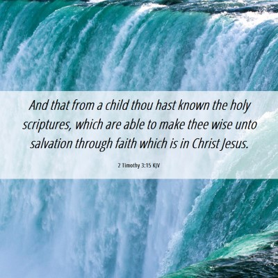 Picture 06 - 2 Timothy 3:15 KJV - And that from a child thou hast known the holy - Bible Verse Picture