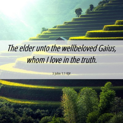Picture 06 - 3 John 1:1 KJV - The elder unto the wellbeloved Gaius, whom I love - Bible Verse Picture