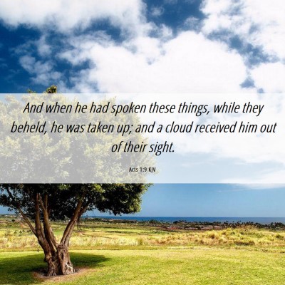 Picture 06 - Acts 1:9 KJV - And when he had spoken these things, while they - Bible Verse Picture