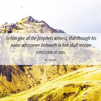 Picture 06 - Acts 10:43 KJV - To him give all the prophets witness, that - Bible Verse Picture
