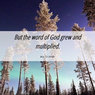 Picture 06 - Acts 12:24 KJV - But the word of God grew and - Bible Verse Picture