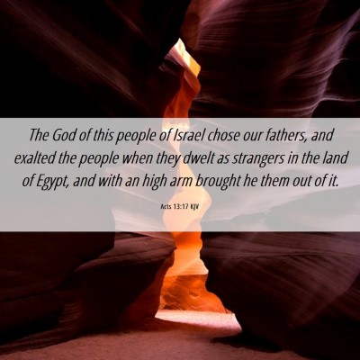 Picture 06 - Acts 13:17 KJV - The God of this people of Israel chose our - Bible Verse Picture