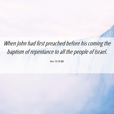 Picture 06 - Acts 13:24 KJV - When John had first preached before his coming - Bible Verse Picture