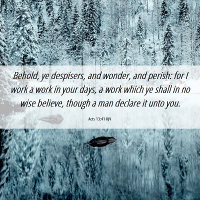 Picture 06 - Acts 13:41 KJV - Behold, ye despisers, and wonder, and perish: for - Bible Verse Picture