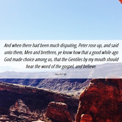 Picture 06 - Acts 15:7 KJV - And when there had been much disputing, Peter - Bible Verse Picture