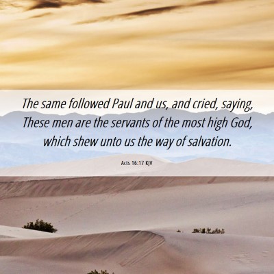 Picture 06 - Acts 16:17 KJV - The same followed Paul and us, and cried, saying, - Bible Verse Picture