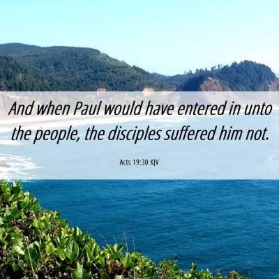 Picture 06 - Acts 19:30 KJV - And when Paul would have entered in unto the - Bible Verse Picture