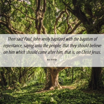 Picture 06 - Acts 19:4 KJV - Then said Paul, John verily baptized with the - Bible Verse Picture