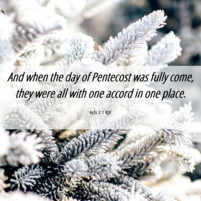 Picture 06 - Acts 2:1 KJV - And when the day of Pentecost was fully come, - Bible Verse Picture