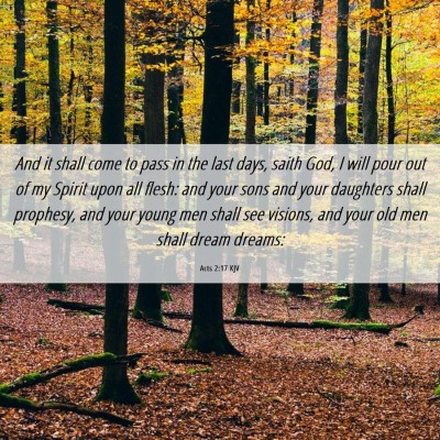 Picture 06 - Acts 2:17 KJV - And it shall come to pass in the last days, saith - Bible Verse Picture