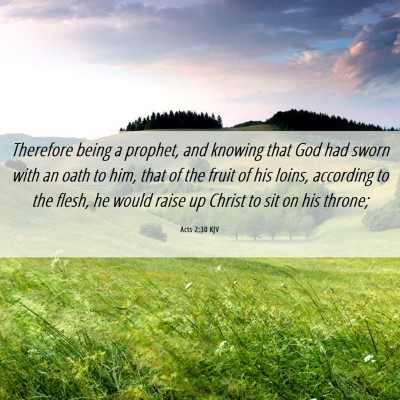 Picture 06 - Acts 2:30 KJV - Therefore being a prophet, and knowing that God - Bible Verse Picture