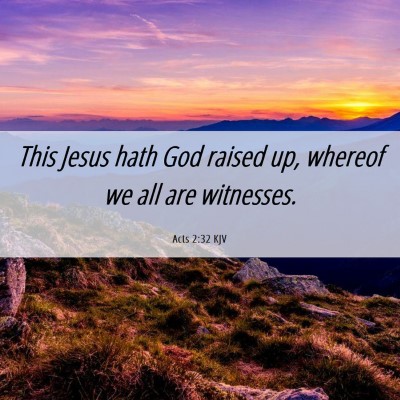 Picture 06 - Acts 2:32 KJV - This Jesus hath God raised up, whereof we all are - Bible Verse Picture