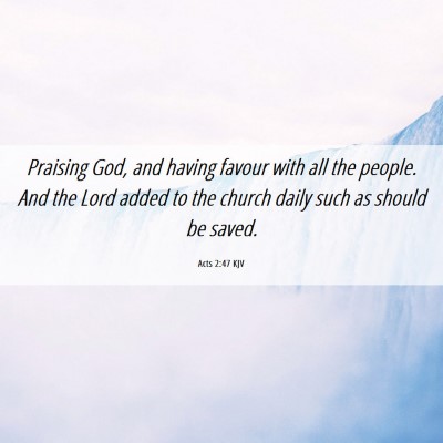 Picture 06 - Acts 2:47 KJV - Praising God, and having favour with all the - Bible Verse Picture