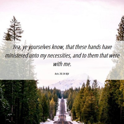 Picture 06 - Acts 20:34 KJV - Yea, ye yourselves know, that these hands have - Bible Verse Picture