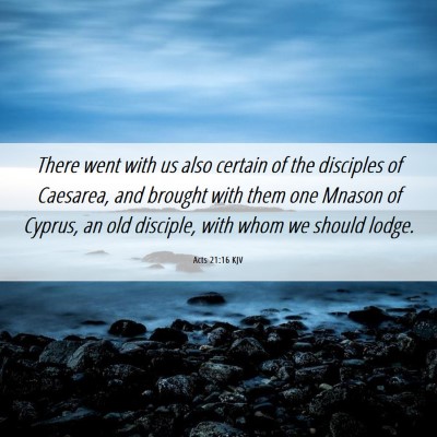 Picture 06 - Acts 21:16 KJV - There went with us also certain of the disciples - Bible Verse Picture