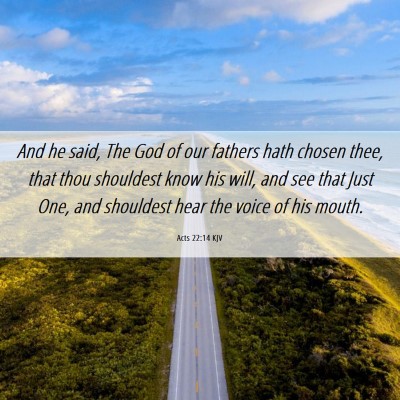 Picture 06 - Acts 22:14 KJV - And he said, The God of our fathers hath chosen - Bible Verse Picture
