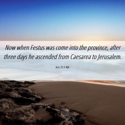 Picture 06 - Acts 25:1 KJV - Now when Festus was come into the province, after - Bible Verse Picture