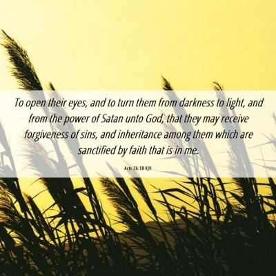 Picture 06 - Acts 26:18 KJV - To open their eyes, and to turn them from - Bible Verse Picture