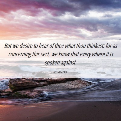 Picture 06 - Acts 28:22 KJV - But we desire to hear of thee what thou thinkest: - Bible Verse Picture