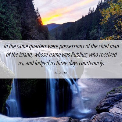 Picture 06 - Acts 28:7 KJV - In the same quarters were possessions of the - Bible Verse Picture