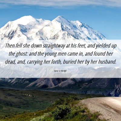 Picture 06 - Acts 5:10 KJV - Then fell she down straightway at his feet, and - Bible Verse Picture