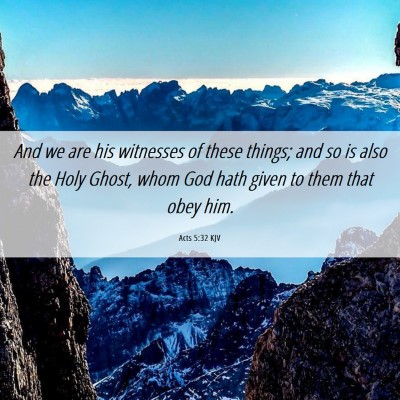Picture 06 - Acts 5:32 KJV - And we are his witnesses of these things; and so - Bible Verse Picture