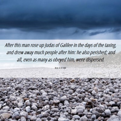 Picture 06 - Acts 5:37 KJV - After this man rose up Judas of Galilee in the - Bible Verse Picture