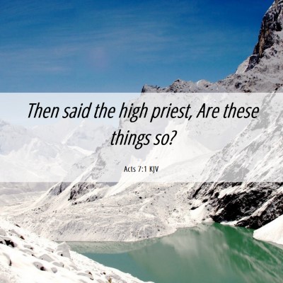 Picture 06 - Acts 7:1 KJV - Then said the high priest, Are these things - Bible Verse Picture