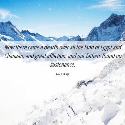 Picture 06 - Acts 7:11 KJV - Now there came a dearth over all the land of - Bible Verse Picture