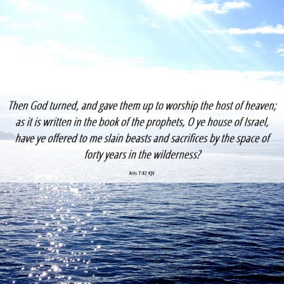 Picture 06 - Acts 7:42 KJV - Then God turned, and gave them up to worship the - Bible Verse Picture