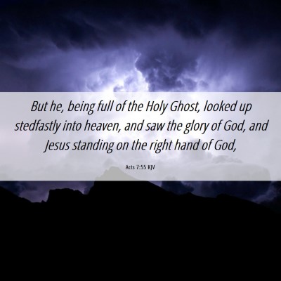 Picture 06 - Acts 7:55 KJV - But he, being full of the Holy Ghost, looked up - Bible Verse Picture