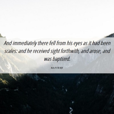 Picture 06 - Acts 9:18 KJV - And immediately there fell from his eyes as it - Bible Verse Picture