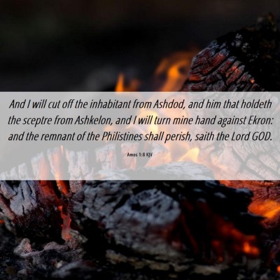 Picture 06 - Amos 1:8 KJV - And I will cut off the inhabitant from Ashdod, - Bible Verse Picture