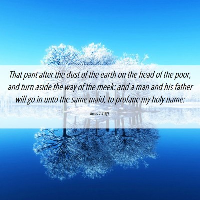 Picture 06 - Amos 2:7 KJV - That pant after the dust of the earth on the head - Bible Verse Picture