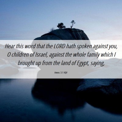 Picture 06 - Amos 3:1 KJV - Hear this word that the LORD hath spoken against - Bible Verse Picture