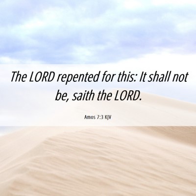 Picture 06 - Amos 7:3 KJV - The LORD repented for this: It shall not be, - Bible Verse Picture