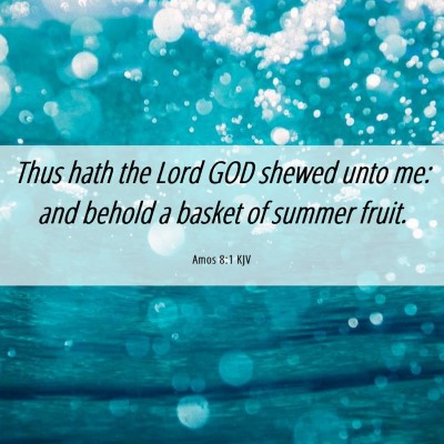 Picture 06 - Amos 8:1 KJV - Thus hath the Lord GOD shewed unto me: and behold - Bible Verse Picture